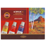 V&auml;rv akr&uuml;&uuml;l Koh-I-Noor 680168, 16 ml, mitmev&auml;rviline, 6 tk, 6 v&auml;rv.