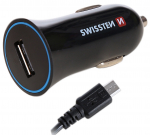 Auto laadija Swissten, Micro USB/USB, must