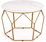 Kohvilaud Madison Coffee Table, kuldne v./valge v., 60 cm x 60 cm x 45 cm