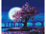 Maalimine numbrite j&auml;rgi Paint it! Cherry Tree In Full Moon