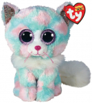 Pehme m&auml;nguasi TY Beanie Boo Opal Cat, roosa v./helesinine v., 24 cm