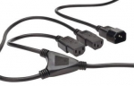 Kaabel Digitus AK-440400-017-S IEC C14 male, 2x C13 female, 1.7 m, must