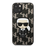 Telefoni &uuml;mbris Karl Lagerfeld Monogram Ikonik, Apple iPhone 13 mini, must v.