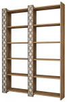 P&otilde;randariiul Kalune Design City 2, kreemjasvalge/p&auml;hklipuu v., 170 cm x 24.2 cm x 124.6 cm