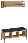 Esiku m&ouml;&ouml;blikomplekt Kalune Design Shana, sise, tamm v./must v.