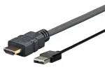 Kaabel Vivolink Pro PROHDMIUSB1 HDMI, USB, 5 m, must v.