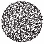 Lauamatt Splendid Carta, 38 cm x 38 cm x 38 cm, Must