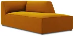 Diivan Micadoni Home Ruby Velvet Chaise Longue, kollane v., parem, 181 x 93 cm x 69 cm