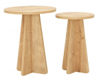 Kohvilaudade komplekt Kalune Design Mushroom, tamm v., 30 - 40 cm x 40 cm x 45 - 50 cm, 2 tk