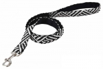 Koera rihm Barry King 17211, valge v./must v., 1.2m x 19 mm
