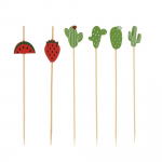 Kokteilikaunistused, 12 cm, puit, mitmev&auml;rviline, 20 tk