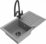 K&ouml;&ouml;givalamu koos kraaniga Mexen Pablo Duo, graniit, 75.2 cm x 43.6 cm x 16.1 cm, must/hall