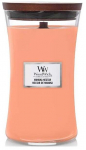 K&uuml;&uuml;nal, l&otilde;hna WoodWick Large Hourglass Manuka Nectar, 110 - 120 h, 609.5 g, Roosa v.