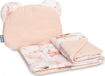 Vankri voodipesukomplekt Sensillo Muslin Fairies, valge v./roosa v., 2 tk