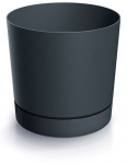 Lillepott Tubo P DPOP350-S433, plastik, 33.8 cm x 33.8 cm, antratsiit v.
