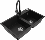 K&ouml;&ouml;givalamu koos kraaniga Mexen Tomas, graniit, 80 cm x 50 cm x 19 cm, must