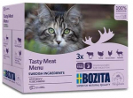 Kassi m&auml;rgtoit Bozita Meat Menu Chanks In Sauce, veiseliha/kanaliha/kalkun, 0.085 kg, 12 tk