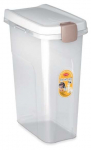 Lemmikloomatoidu s&auml;ilituskast Stefanplast, 25 l, 39 x 24 x 51 cm, l&auml;bipaistev v./valge v.