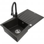 K&ouml;&ouml;givalamu koos kraaniga Mexen Cesar, graniit, 77.5 cm x 47 cm x 19 cm, metallic black/gold+black