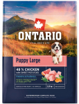 Kuiv koeratoit Ontario Puppy Large, kanaliha/magus kartul, 2.25 kg