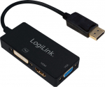 Adapter Logilink DisplayPort - DVI/HDMI/VGA CV0109 Display port 1.2, DVI-25-pin female + HDMI female + D-Sub female, must v.