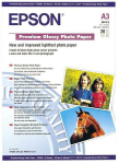 Fotopaber Epson C13S041315 A3 Glossy 20, A3