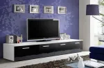 TV-laud ASM Duo, valge v./must v./tumehall v., 200 cm x 45 cm x 35 cm
