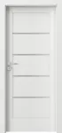 Siseukseleht Domoletti Verte Home G4, parempoolne, valge v./hall v., 203 x 74.4 x 4 cm