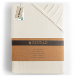 Voodilina Restilo Amber, valge v./beež v., 200 x 220 cm, kummiga