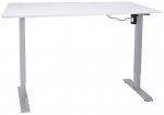 Kirjutuslaud reguleeritava k&otilde;rgusega Home4you Ergo 1-Motor, 140 cm x 80 cm, 71 - 121 cm, valge v./hall v.