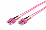 Juhe Assmann Digitus Fiber Optic Multimode Patch Cord SC Duplex, SC Optic, 3 m, roosa v.