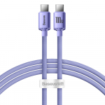 Laadimisjuhe Baseus CAJY000605, 2 x USB Type C, 120 cm, violetne v., 100 W