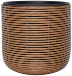 Lillepott Home4you Wicker 38086, plastik/metall, pruun v.