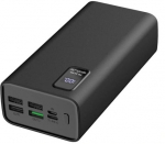 Akupank Platinet PMPB30WQC728B, 30000 mAh, must v.