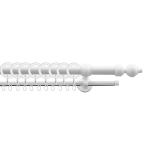 Kardinapuu komplekt Domoletti, 200 cm, &Oslash; 28 mm, valge