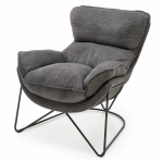 Tugitool Nerval, must v./tumehall v., 72 cm x 91 cm x 78 cm