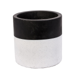 Lillepott Domoletti RP17-651, savi, valge/must