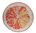 Vannitoa p&otilde;randamatt Foutastic Greyfurt 359CHL4965, valge/oranž, 80 cm x 80 cm, &Oslash; 80 cm