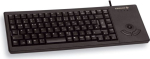Juhtmega arvutiklaviatuur CHERRY XS Trackball, EN, must v.