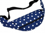 Rihmaga kotid Dots, valge/tumesinine