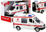 M&auml;ngu kiirabiauto Lean Toys City Service Rescue, 1:16, valge v./punane v.