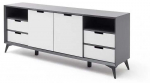 Kapp MC Akcent Netanja 48413GW2, valge v./hall v., 40 cm x 180 cm x 73 cm