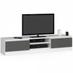 TV-laud Akord RTV K160, valge v./hall v., 40 cm x 160 cm x 33 cm