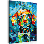 Maalimine numbrite j&auml;rgi Artgeist Dog Portrait MA_0098, mitmev&auml;rviline, 40 x 60 cm