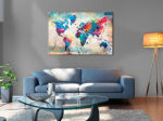 Reproduktsioon Artgeist World Map: Colourful Madness, k-a-0179-b-b, 90 cm x 60 cm