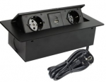 Sisseehitatud pikendusjuhe Design Light, 3 x 1,5 mm&sup2;, 3 m, 2 pesa, 2USB