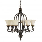 L&uuml;hter rippuv Elstead Lighting Drawing Room 6, E27, 6 x 60 W, valge v.