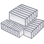 Korraldaja, organiseerijate komplekt Springos HA3115, hall v., 32 x 32 x 12 cm