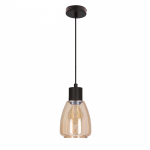Valgusti rippuv Candellux Lighting Moldo, E27, 1 x 40 W, l&auml;bipaistev v./merevaigu-kollane v.