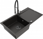 K&ouml;&ouml;givalamu koos kraaniga Mexen Leo, graniit, 90 cm x 50 cm x 19 cm, kuldne/must/kroom